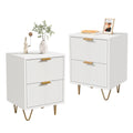 Rosahqnda 2-set wood bedside table bedside table with drawers boho bedside table for bedroom living room modern bedside table