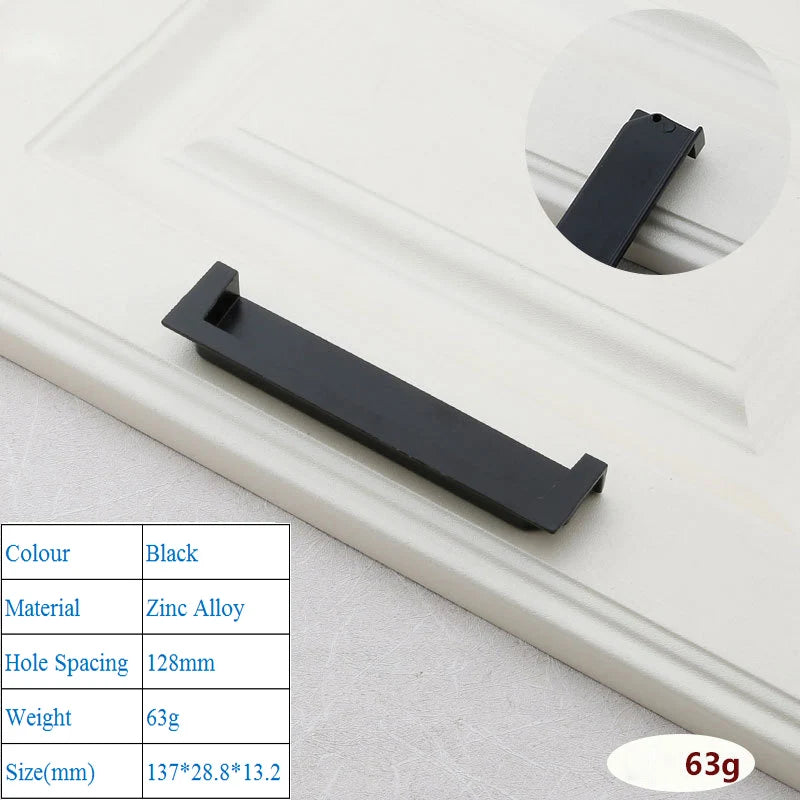 Trenching American Style Invisible Embedded Dark Handle Sliding Door Drawer Cabinet Door Wardrobe Handle Modern Minimalist