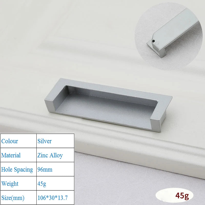 Trenching American Style Invisible Embedded Dark Handle Sliding Door Drawer Cabinet Door Wardrobe Handle Modern Minimalist
