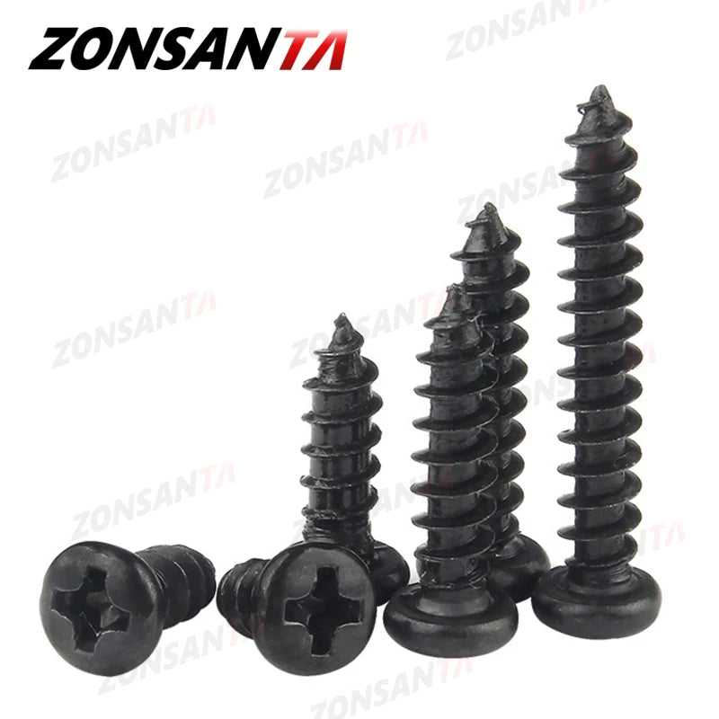 Phillips Pan Head Self-Tapping Screws – Assorted Small Sizes (M1.2–M4)