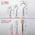 Heavy-Duty Eye Bolt Hooks – Metric Thread Ring Hooks for Hanging Plants, Lights & Curtains
