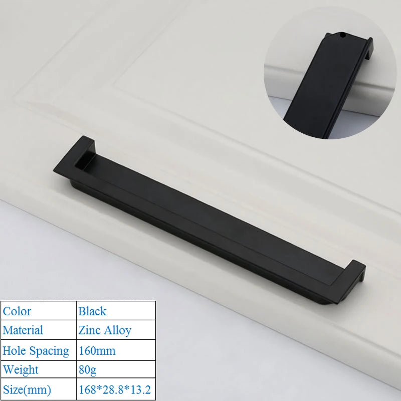 Trenching American Style Invisible Embedded Dark Handle Sliding Door Drawer Cabinet Door Wardrobe Handle Modern Minimalist