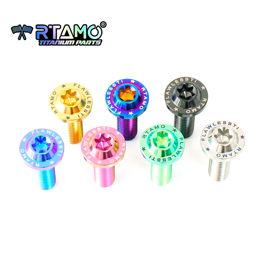 RTAMO Gr5 Titanium Alloy Bolt M8X10/15/20/25/30/35/40mm Motorcycle Bike Screw