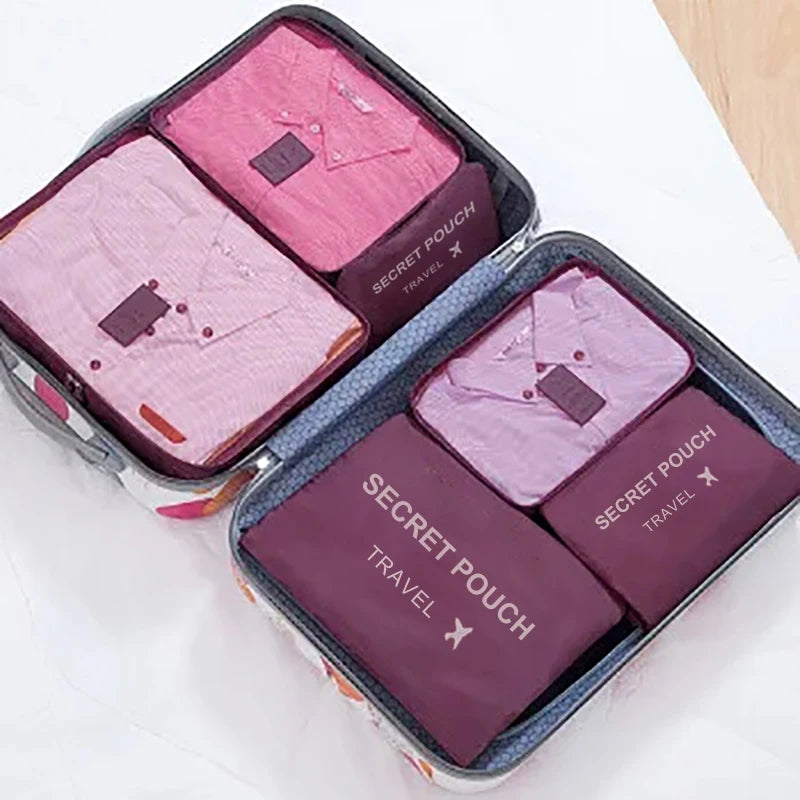 6-Piece Waterproof Travel Packing Cubes – Luggage Organizer Set