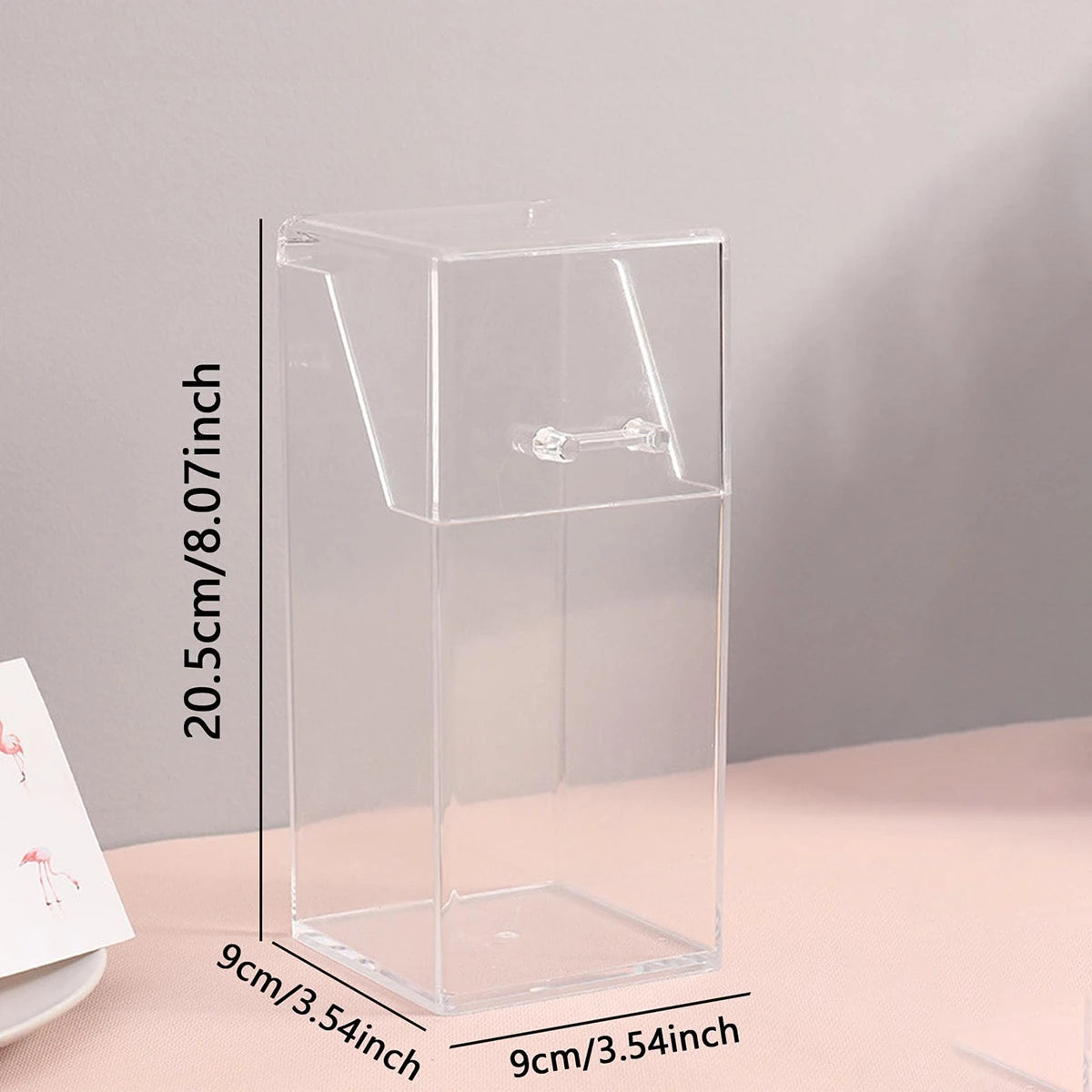 Clear Makeup Brush Storage Box – Transparent Organizer Rack for Vanity & Desk