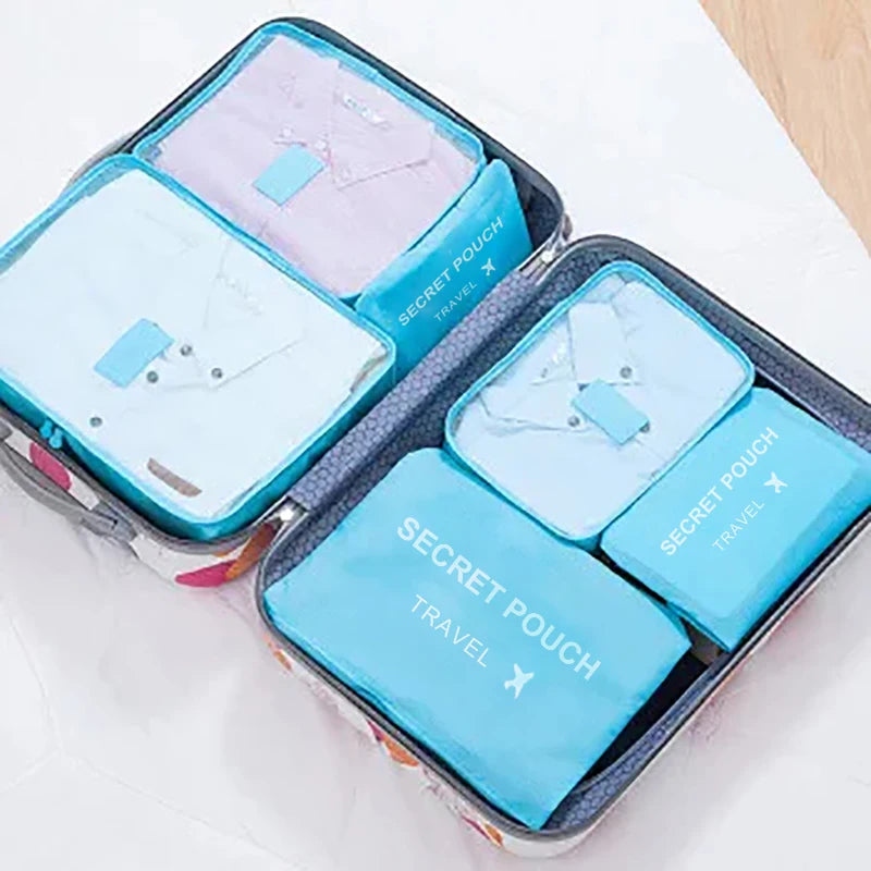 6-Piece Waterproof Travel Packing Cubes – Luggage Organizer Set