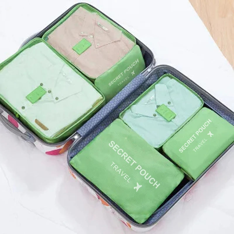 6-Piece Waterproof Travel Packing Cubes – Luggage Organizer Set