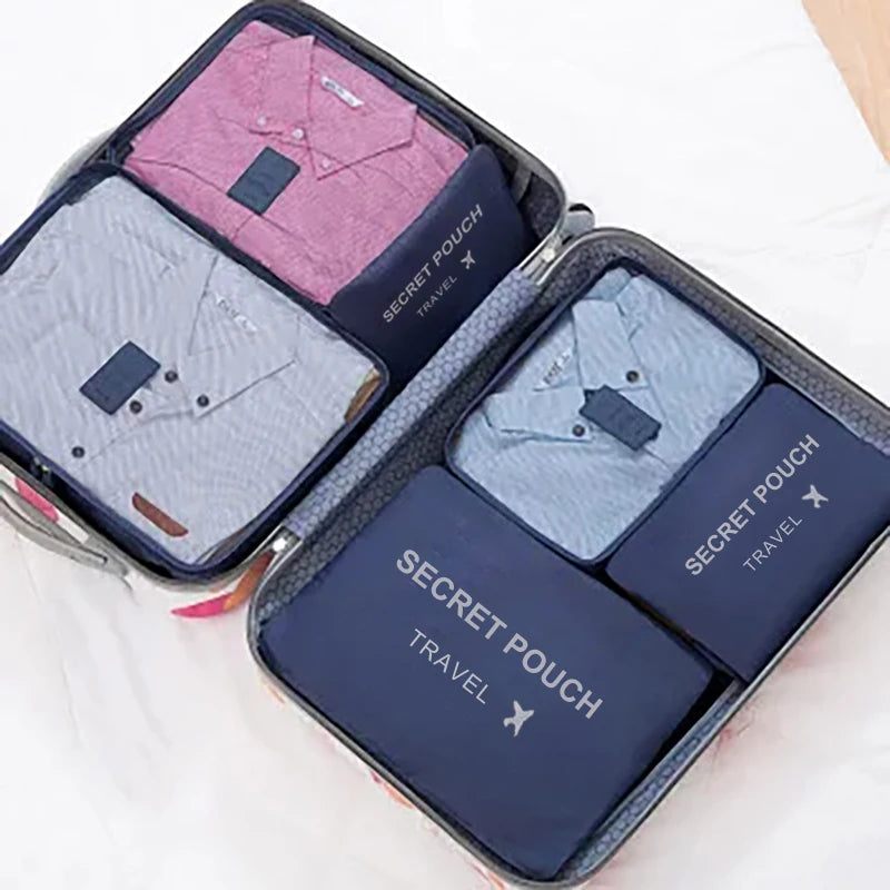 6-Piece Waterproof Travel Packing Cubes – Luggage Organizer Set