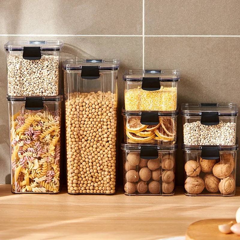 Airtight Kitchen Storage Jars – Moisture-Proof Pantry Organizer Set