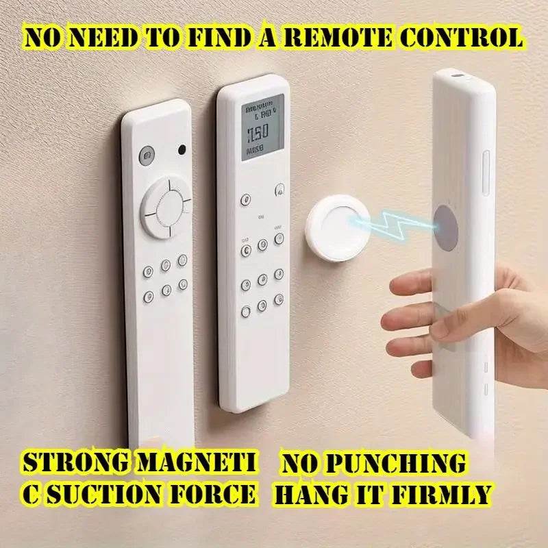 Magnetic Remote Control Holder – No-Drill Wall Mount (3-Pack)