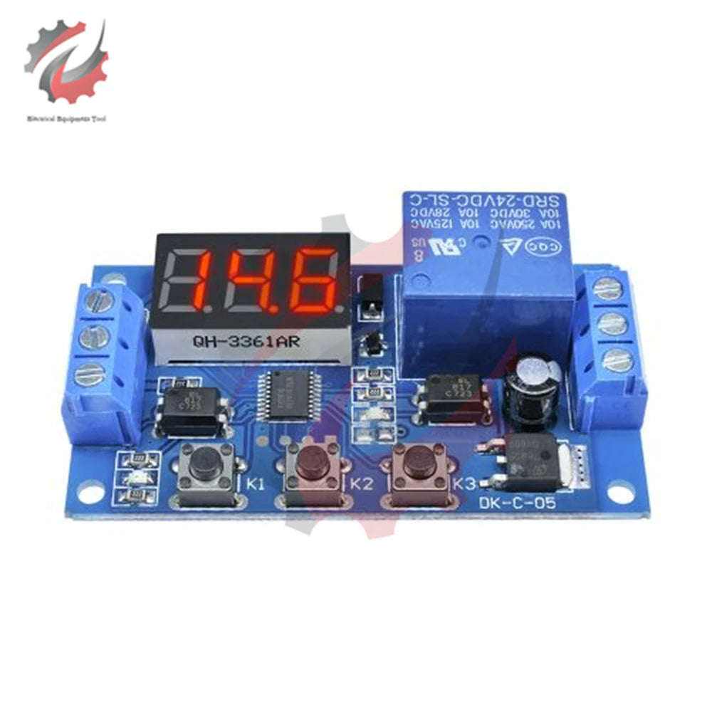 12V 24V LED Digital Display Automation Delay Relay Trigger Time Circuit Timer Control Cycle Adjustable Solid State Relay Module