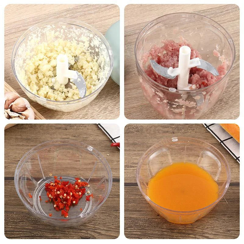 Manual Garlic Chopper & Vegetable Mincer – Rotate Press Crusher