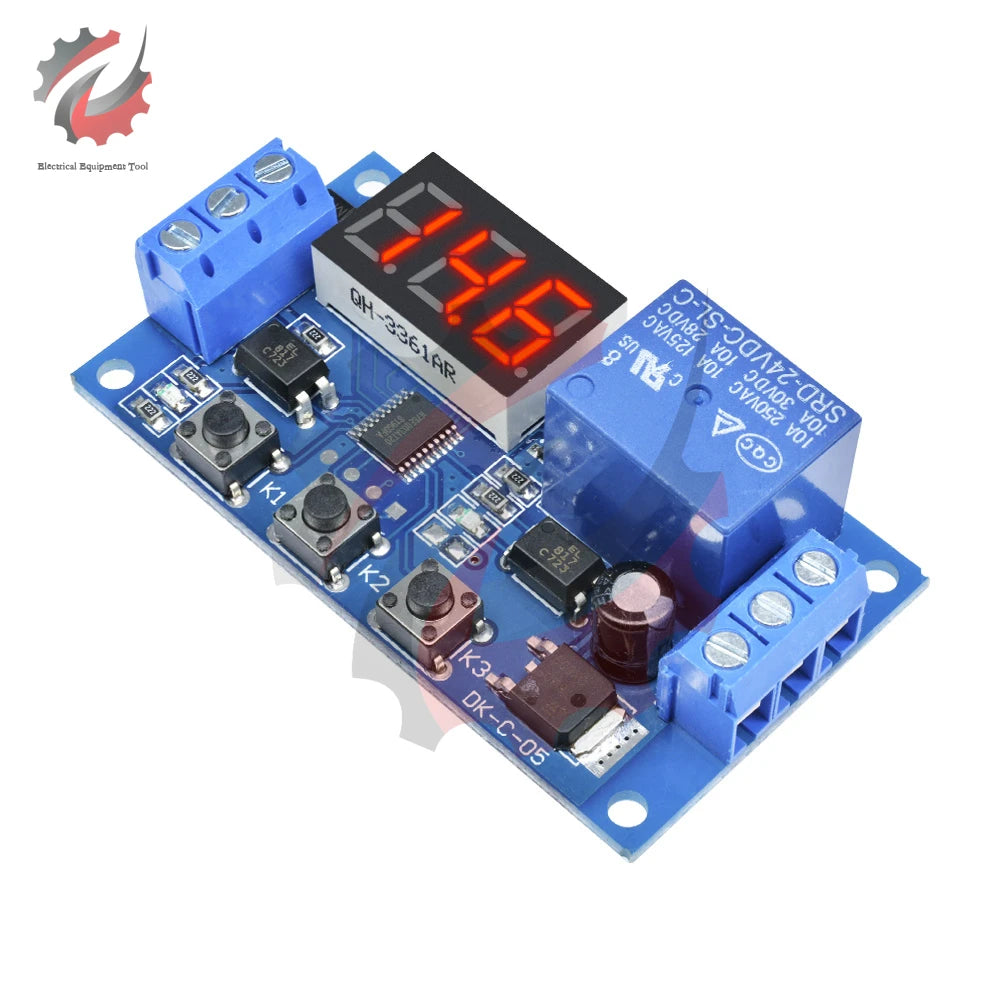 12V 24V LED Digital Display Automation Delay Relay Trigger Time Circuit Timer Control Cycle Adjustable Solid State Relay Module