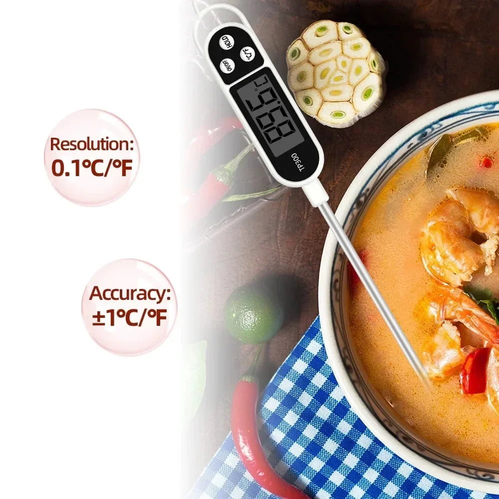 Digital Instant-Read Food Thermometer – Kitchen & BBQ Meat Probe