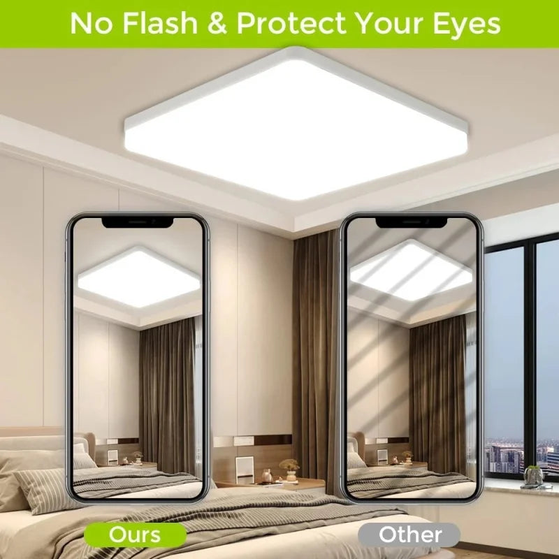 Modern LED Ceiling Lamp 18-48W Flush Mount 3000K-6000K Daylight Home Lighting for Bedroom Living Room Kitchen Hallway