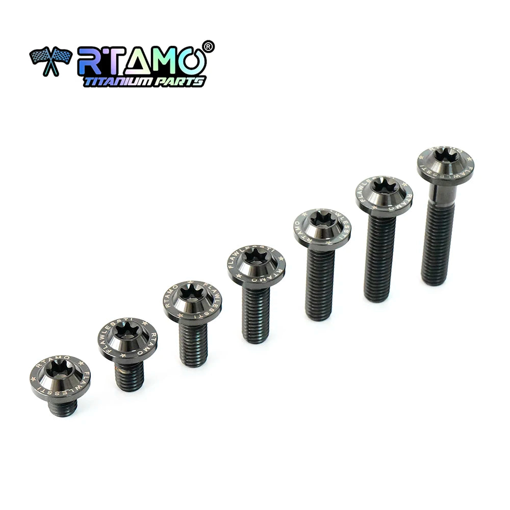 RTAMO Gr5 Titanium Alloy Bolt M8X10/15/20/25/30/35/40mm Motorcycle Bike Screw