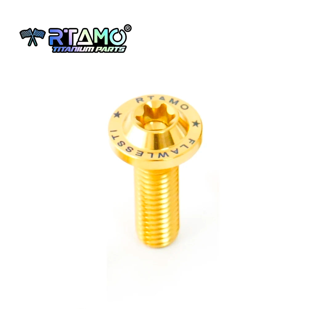RTAMO Gr5 Titanium Alloy Bolt M8X10/15/20/25/30/35/40mm Motorcycle Bike Screw