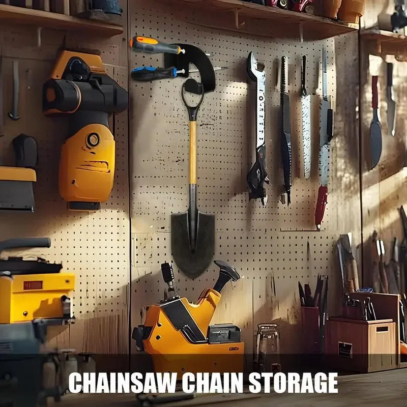 Heavy-Duty Metal Chainsaw Wall Mount – Workshop Tool Storage Rack for Chainsaws, Trimmers & Lawn Equipment