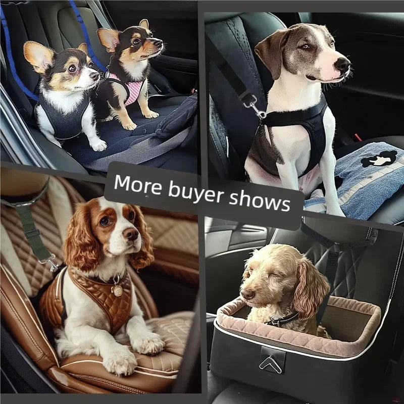 Adjustable Pet Car Seat Belt – Dog Safety Harness Restraint for All Vehicles