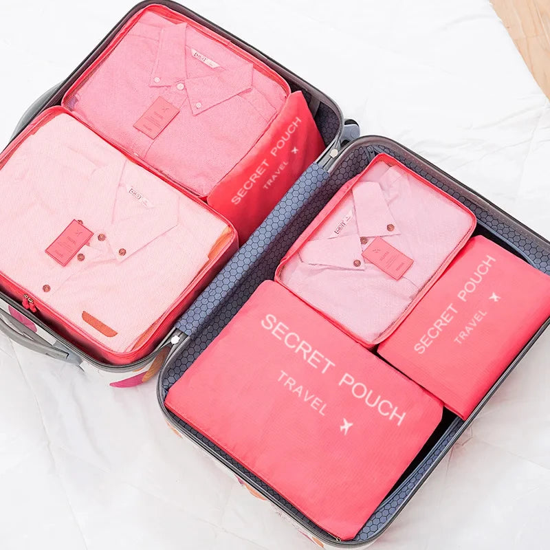 6-Piece Waterproof Travel Packing Cubes – Luggage Organizer Set