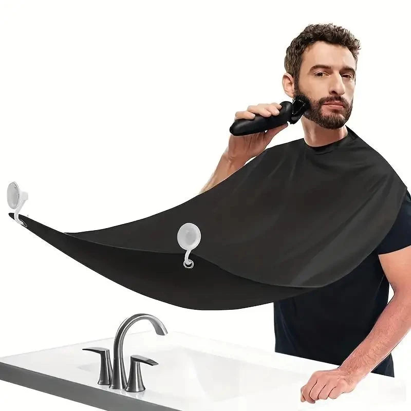 Beard Bib Shaving Apron – Mess-Free Grooming Cape with Mirror Cover