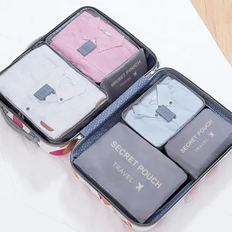 6-Piece Waterproof Travel Packing Cubes – Luggage Organizer Set