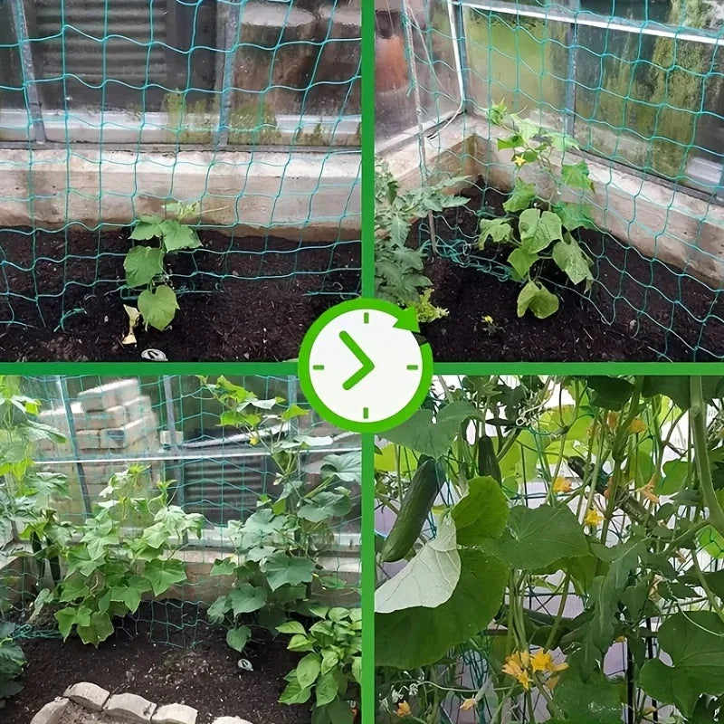 Heavy-Duty Garden Trellis Netting – Square Mesh Net for Climbing Plants & Vegetables