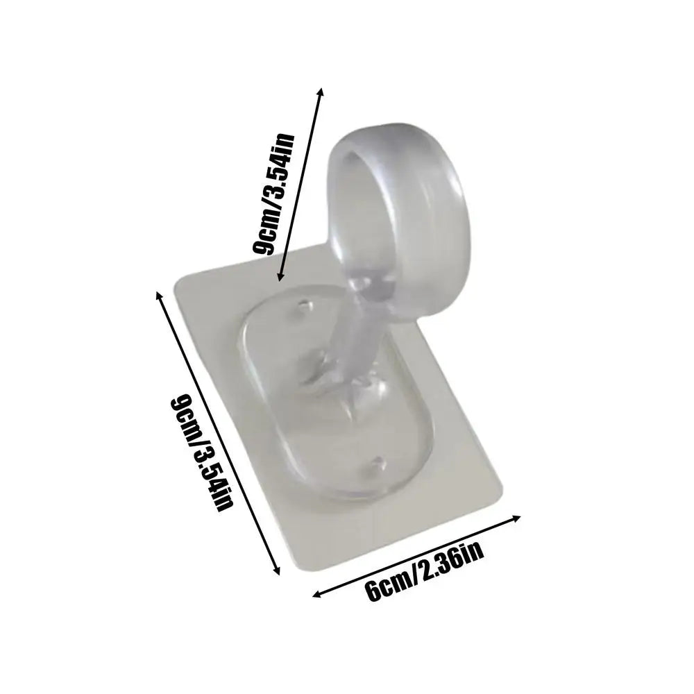 No-Drill Ceiling Curtain Rod Brackets – Adhesive Mount (4-Pack)