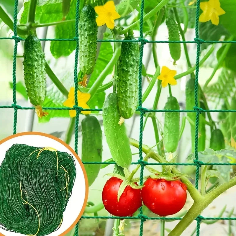Heavy-Duty Garden Trellis Netting – Square Mesh Net for Climbing Plants & Vegetables