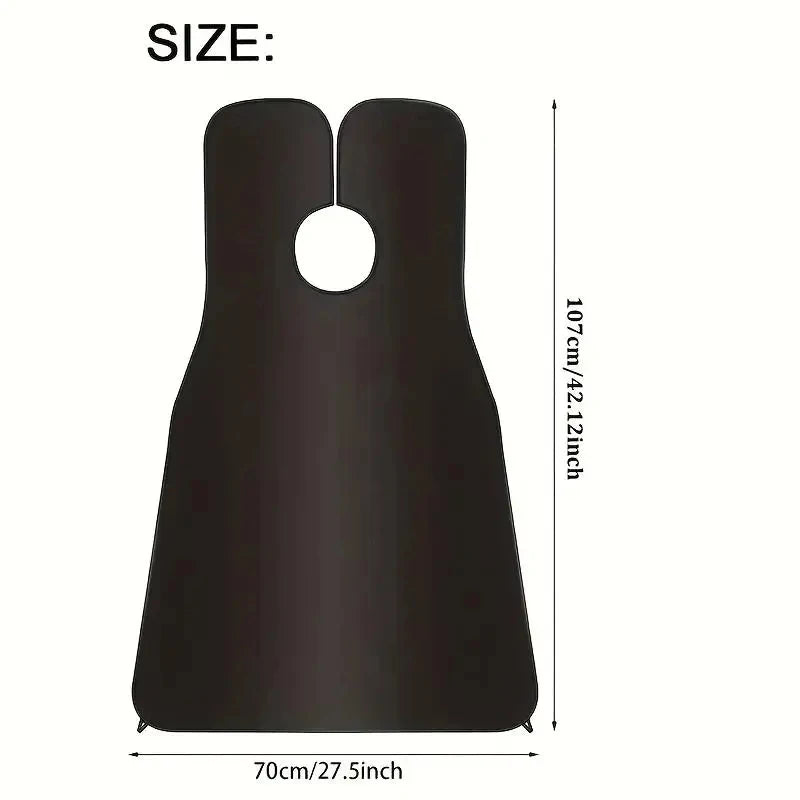 Beard Bib Shaving Apron – Mess-Free Grooming Cape with Mirror Cover