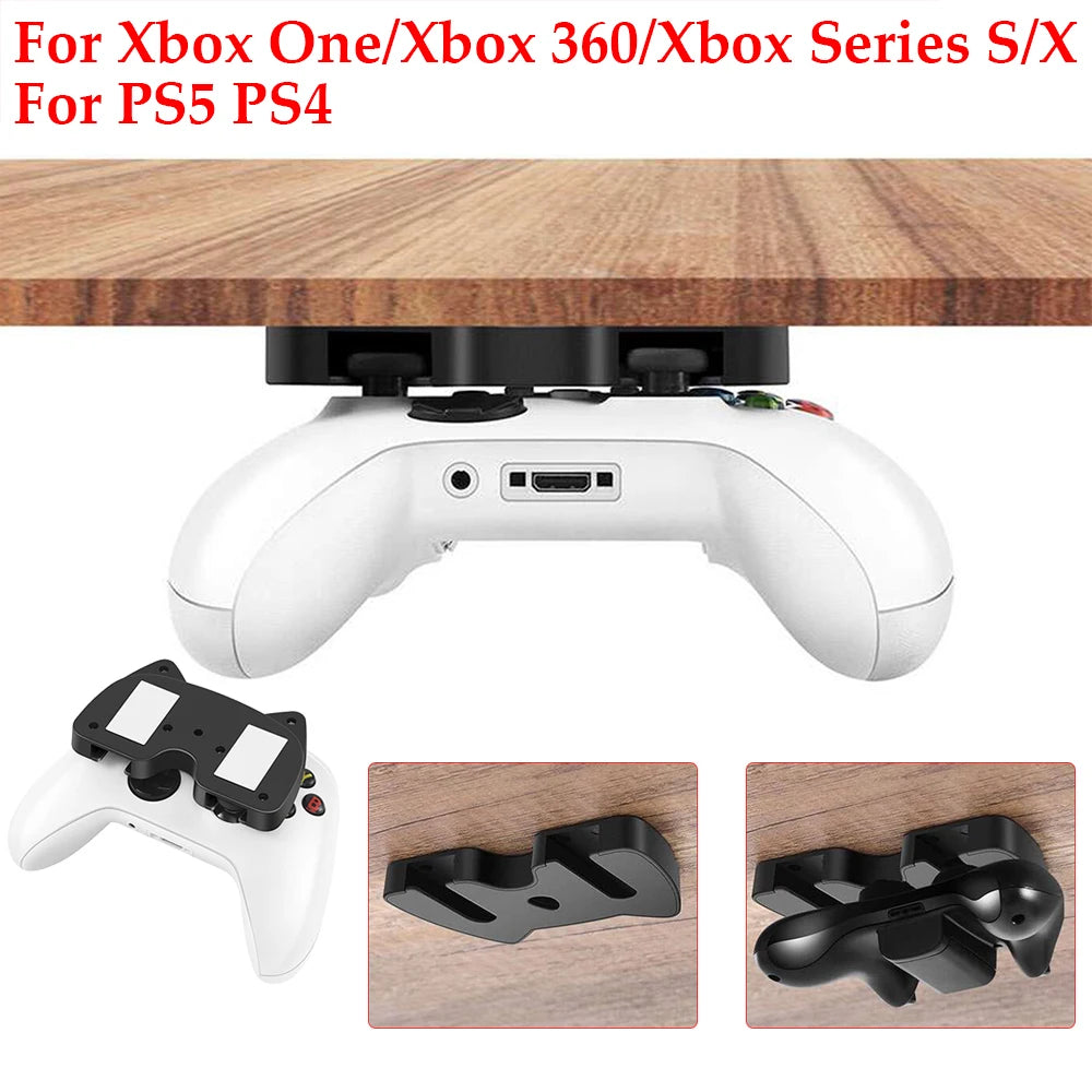 Under-Desk Gamepad Hook Holder – Controller Storage Stand for Xbox, PS5, PS4 & Nintendo Switch