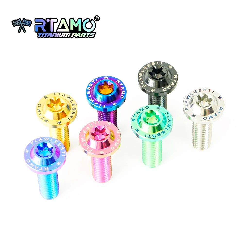 RTAMO Gr5 Titanium Alloy Bolt M8X10/15/20/25/30/35/40mm Motorcycle Bike Screw