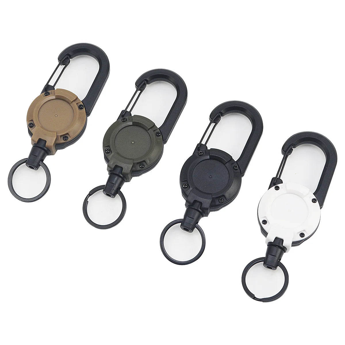 Retractable Badge Reel Keychain – Heavy-Duty Carabiner Clip Key Holder