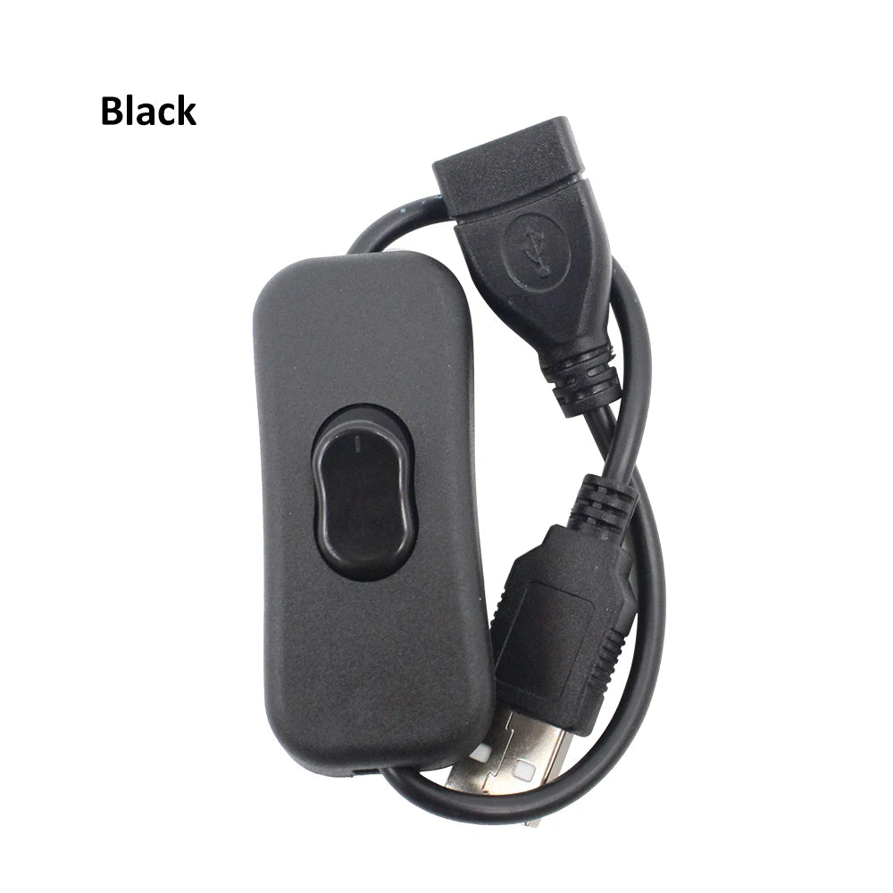 28cm USB Cable with Switch ON/OFF Male to Female Cords Inline Extension Toggle for LED Strip Tape Lamp USB Port Cord Power Line