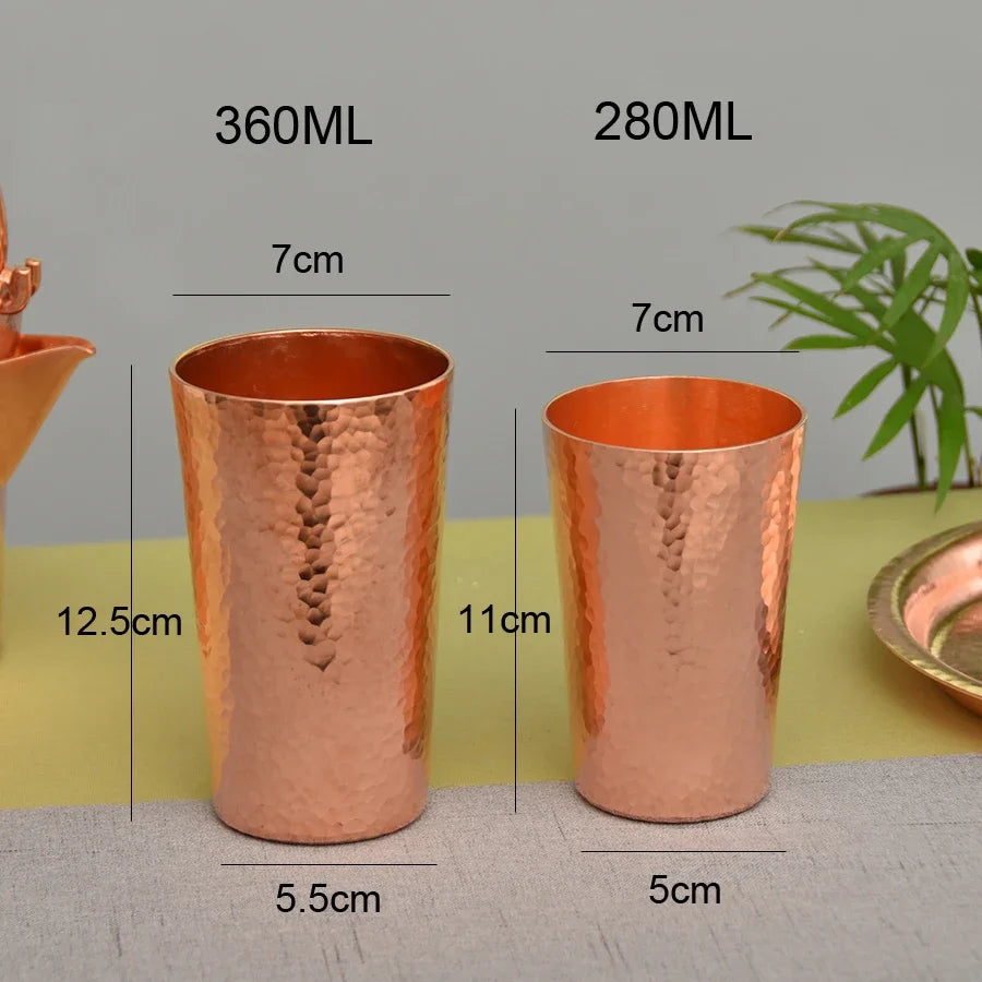 Pure Copper Cup for Coffee Powder Mugs Handcrafted Hammered Drinkware