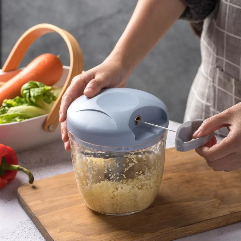 Manual Garlic Chopper & Vegetable Mincer – Rotate Press Crusher