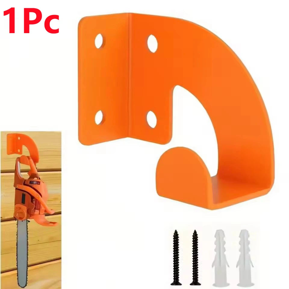 Heavy-Duty Metal Chainsaw Wall Mount – Workshop Tool Storage Rack for Chainsaws, Trimmers & Lawn Equipment