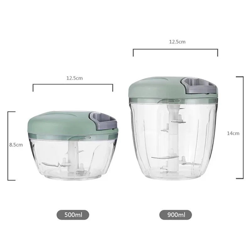 Manual Garlic Chopper & Vegetable Mincer – Rotate Press Crusher