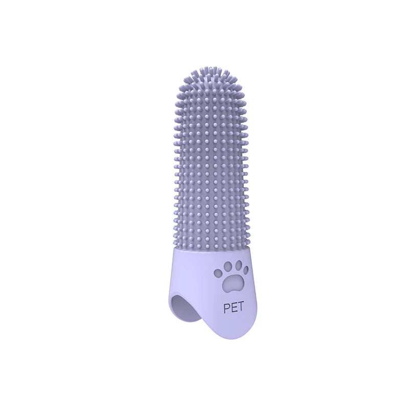 Soft Silicone Dog Toothbrush 360° Finger Toothbrush for Dogs Cats Durable Pet Finger Brush Tooth Cleaning Tool for All Breeds