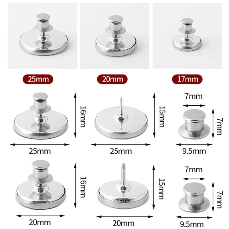Magnetic Curtain Clips – No-Sew Light Blocking Buttons (4 or 8 Pack)