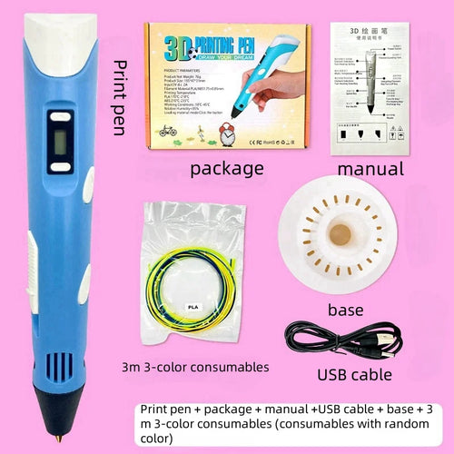 3D Printing Pen – Electric Graffiti Art Pen with 9M PLA Filament, Kids & Adults