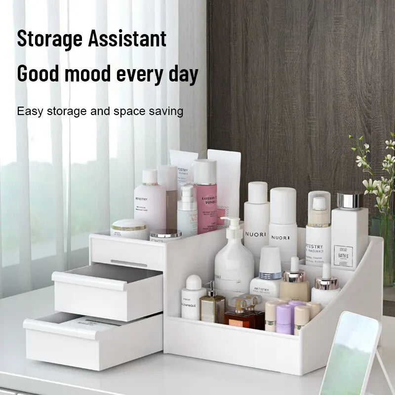 Drawer Makeup Organizer – Desktop Storage Box for Skincare & Cosmetics