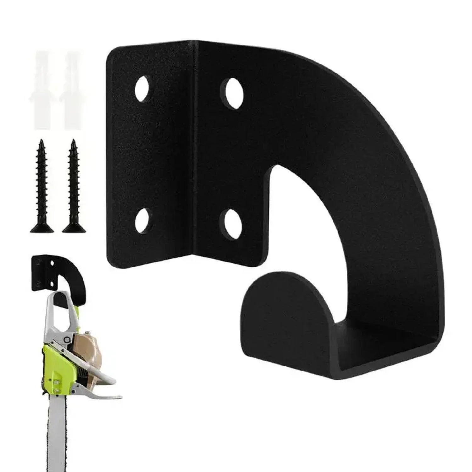 Heavy-Duty Metal Chainsaw Wall Mount – Workshop Tool Storage Rack for Chainsaws, Trimmers & Lawn Equipment