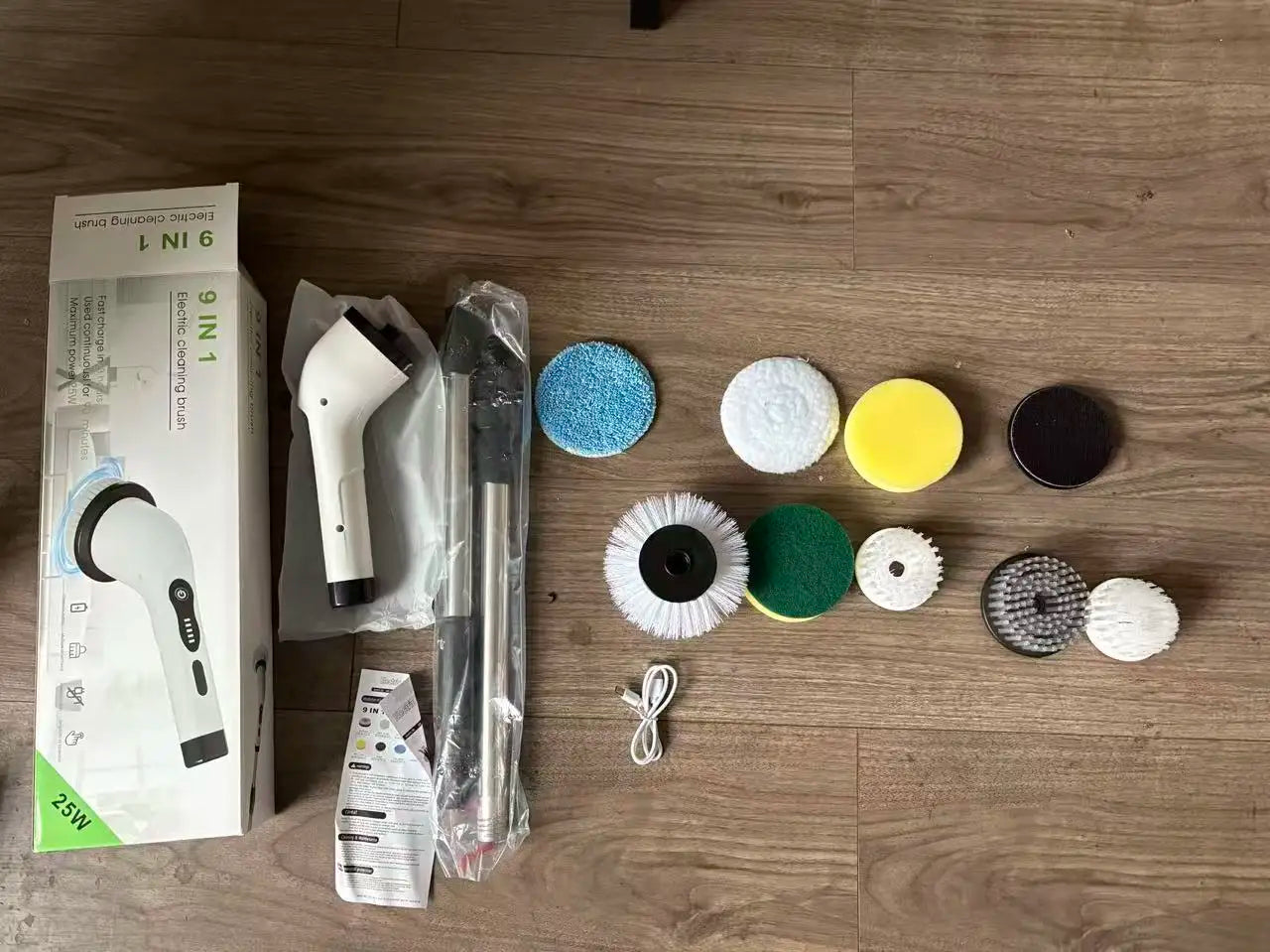 Wireless Electric Spin Scrubber, Multifunctional Cordless Rotating Brush for Cleaning Bathroom, Kitchen, Window, and Car.