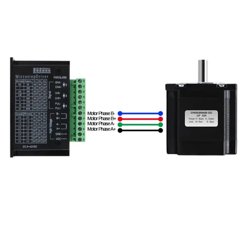 57mm 3a Nema 23 4 wire 2 phase Stepper motor 82mm length 2.2 N.m torque 315Oz-in Nema23 engine for CNC Engraver Router