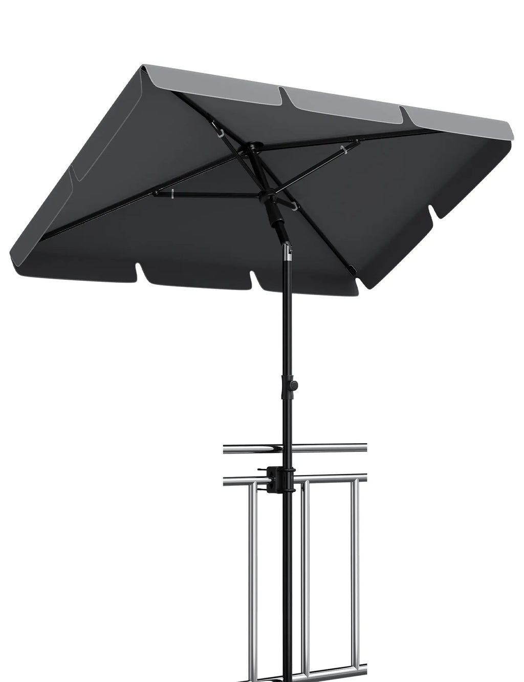 Sunshade 200x125 cm, UPF 50+ beach umbrella, height adjustable from 145-225 cm, foldable at 45°, with cover, sun protection
