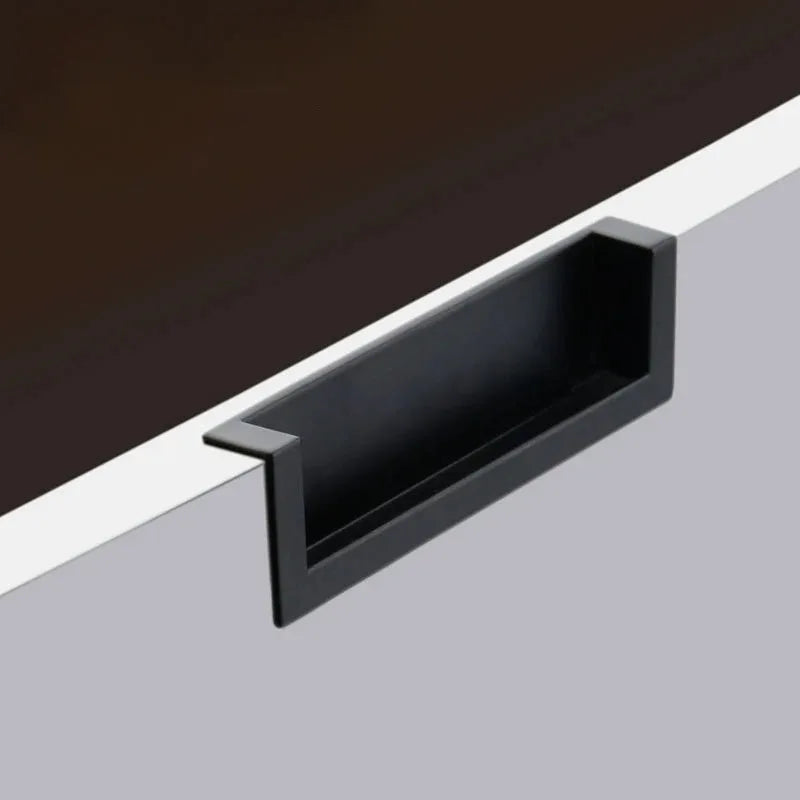 Trenching American Style Invisible Embedded Dark Handle Sliding Door Drawer Cabinet Door Wardrobe Handle Modern Minimalist