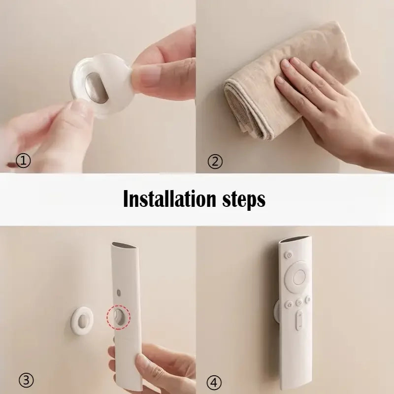 Magnetic Remote Control Holder – No-Drill Wall Mount (3-Pack)